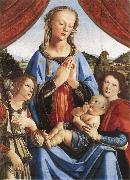 Leonardo Da Vinci Leonardo there Vinci and Andrea del Verrocchio, madonna with the child and angels oil painting